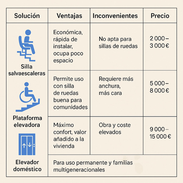 Infografía Comparativa Salvaescaleras