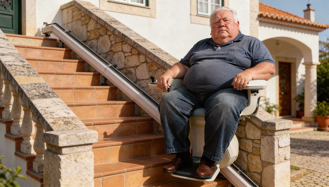 Salvaescaleras para personas con sobrepeso