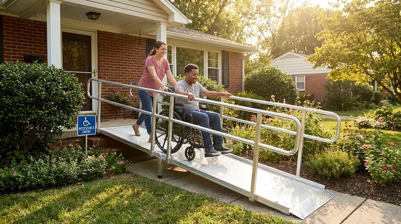 Rampa para silla de ruedas exterior