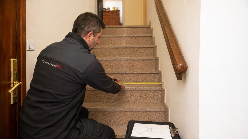 Medidas silla salvaescaleras