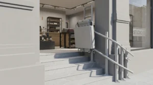 Plataforma salvaescaleras para local comercial