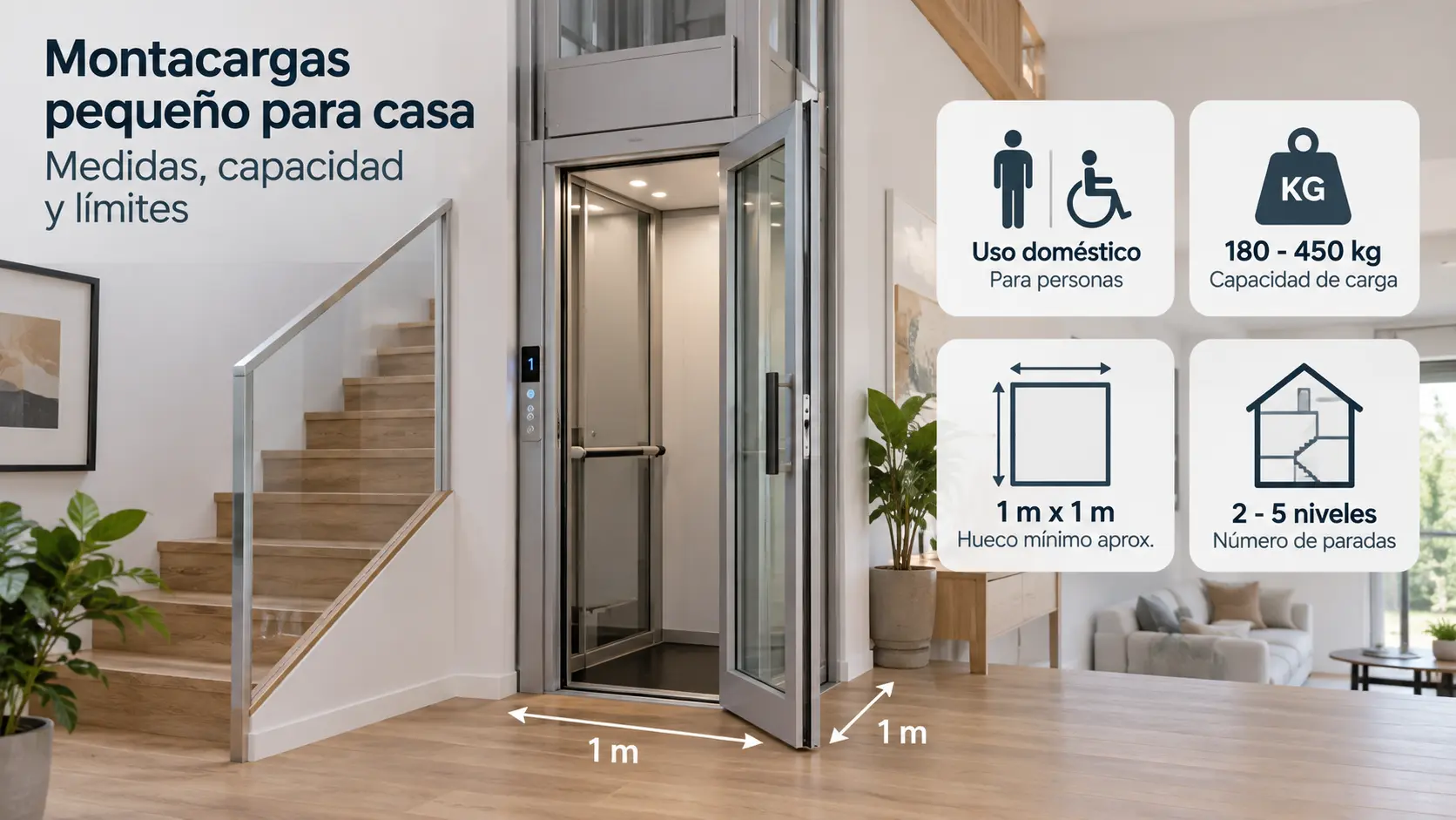 Montacargas pequeño para casa
