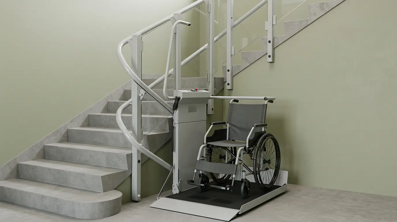 Plataforma salvaescaleras curva